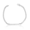 ID-Armband Panzer Weissgold 750, 19cm, 4mm