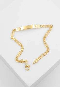 ID-Bracelet Fantasie Gelbgold 750, 4.2mm, 19cm