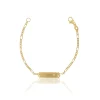 ID-Bracelet Figaro Gelbgold 750 Diamant 0.0075ct. 1.8mm, 14cm