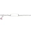 ID-Bracelet Figaro Silber 925 Schmetterling, 1.7mm, 14cm