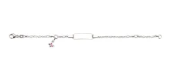 ID-Bracelet Figaro Silber 925 Schmetterling, 1.7mm, 14cm
