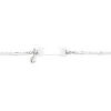 ID-Bracelet Figaro Silber 925 Zirkonia Anhänger, 1.9mm, 14cm