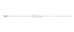 ID-Bracelet Figaro Silber 925 Stern, 1.9mm, 14cm