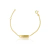 ID-Bracelet Panzer Gelbgold 585, Schild diamantiert 1.7mm, 14cm