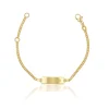 ID-Bracelet Panzer Gelbgold 750 Diamant 0.0075ct. 2.1mm, 14cm