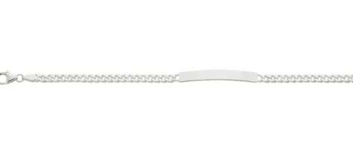 ID-Bracelet Panzer Silber 925, 4mm, 19cm