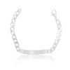 ID-Bracelet Panzer Silber 925, 7mm, 19cm