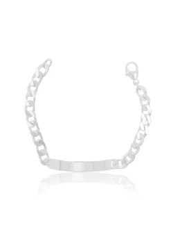 ID-Bracelet Panzer Silber 925, 7mm, 19cm