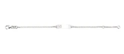 ID-Bracelet Panzer Silber 925 Schutzengel, 2mm, 14cm