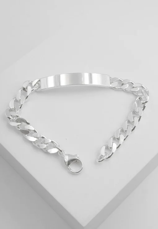 ID-Bracelet Panzer Silber 925, 7mm, 19cm