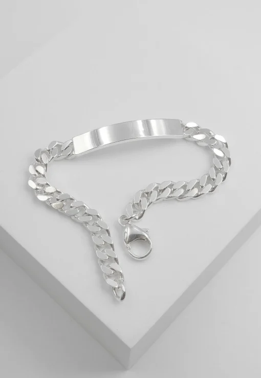 ID-Bracelet Panzer Silber 925, 6mm, 19cm