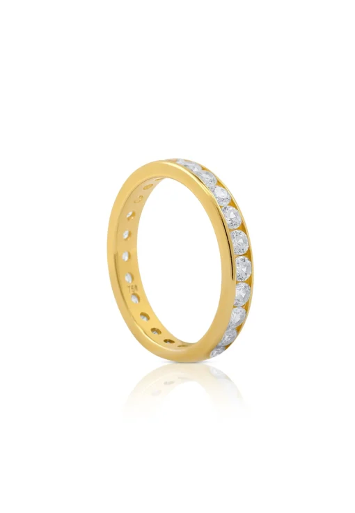 Memoire Ring Gelbgold 750 Zirkonia