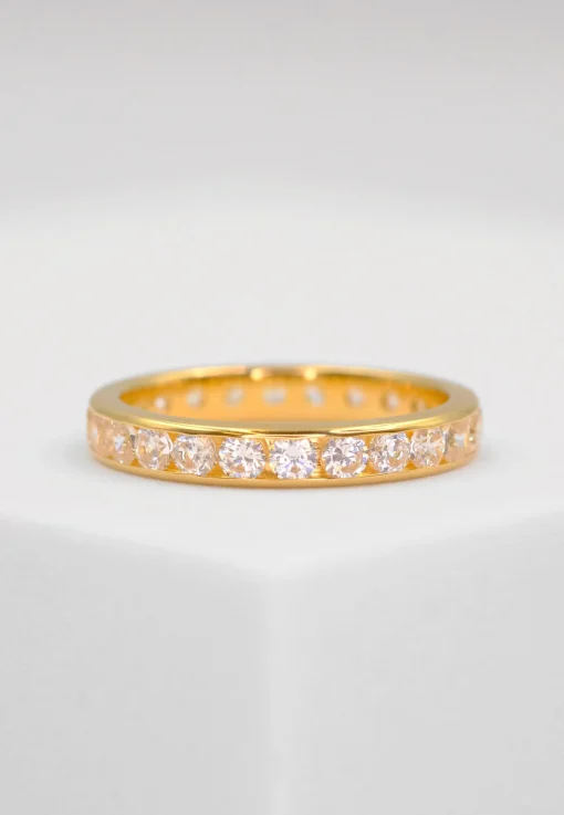 Memoire Ring Gelbgold 750 Zirkonia