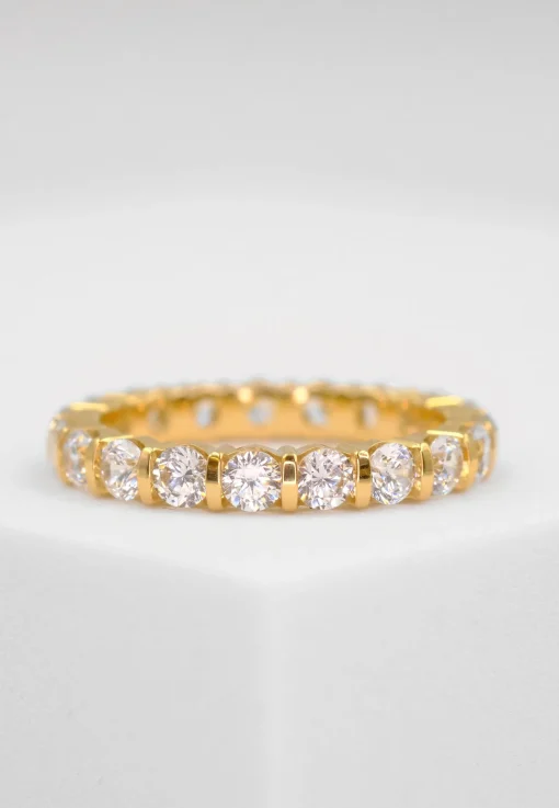 Memoire Ring Gelbgold 750 Zirkonia