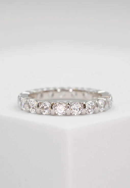 Memoire Ring Weissgold 750 Zirkonia