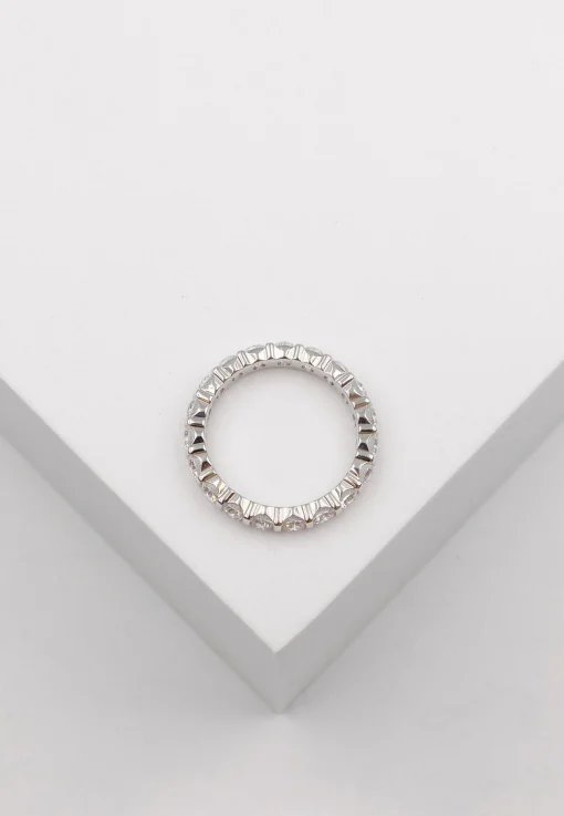 Memoire Ring Weissgold 750 Zirkonia