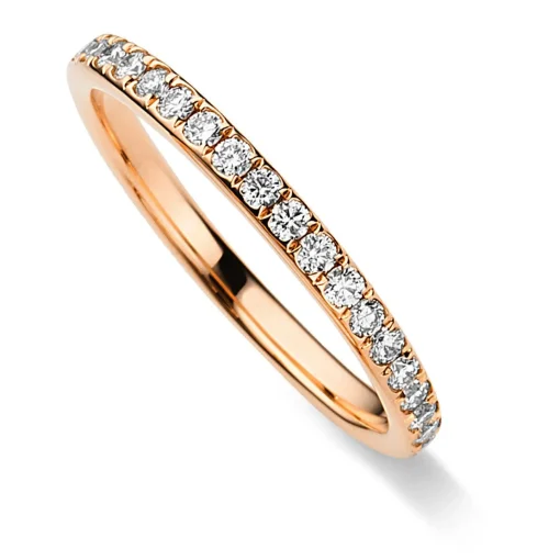 Mémoire-Ring 750/18K Rotgold Diamant 0.31ct.