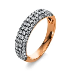 Mémoire-Ring 750/18K Rotgold Diamant 1.03ct.