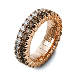 Mémoire-Ring 750/18K Rotgold Diamant 2.74ct.