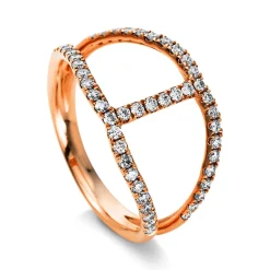 Mémoire-Ring 750/18K Rotgold Diamant 0.45ct.