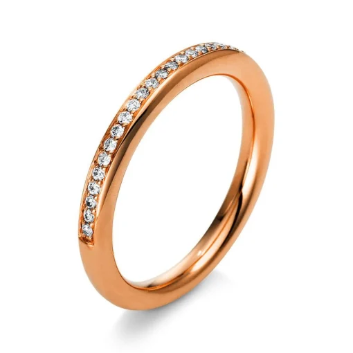 Mémoire-Ring 750/18K Rotgold Diamant 0.16ct.