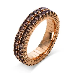 Mémoire-Ring 750/18K Rotgold Diamant 1.93ct.