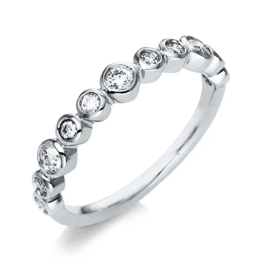 Mémoire-Ring 750/18K Weissgold Diamant 0.25ct.