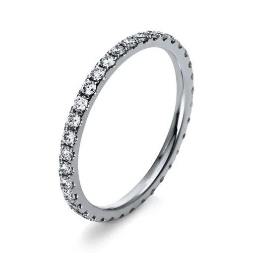 Mémoire-Ring 750/18K Weissgold Diamant 0.59ct.