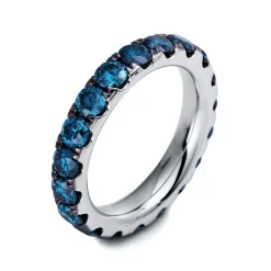 Mémoire-Ring 750/18K Weissgold Diamant 3.02ct.