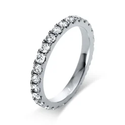 Mémoire-Ring 750/18K Weissgold Diamant 1.11ct.