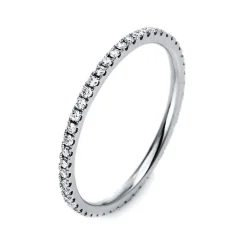 Mémoire-Ring 750/18K Weissgold Diamant 0.21ct.