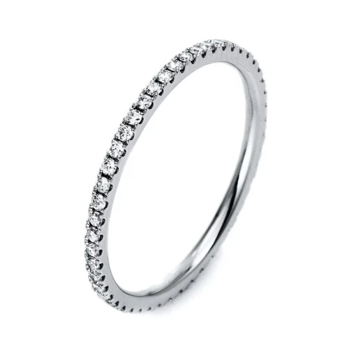 Mémoire-Ring 750/18K Weissgold Diamant 0.21ct.