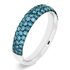 Mémoire-Ring 750/18K Weissgold Diamant 0.93ct.