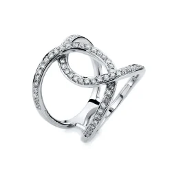 Mémoire-Ring 750/18K Weissgold Diamant 0.7ct.
