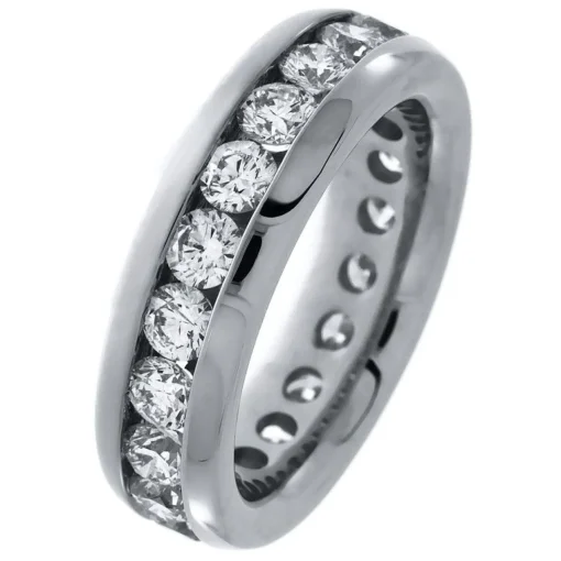 Mémoire-Ring 750/18K Weissgold Diamant 2ct.