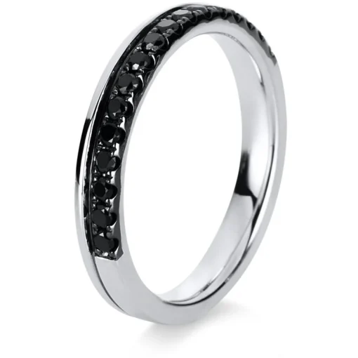Mémoire-Ring 750/18K Weissgold Diamant 0.26ct.