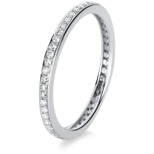 Mémoire-Ring 750/18K Weissgold Diamant 0.35ct.