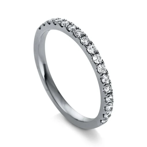 Mémoire-Ring 585/14K Weissgold Diamant 0.36ct.