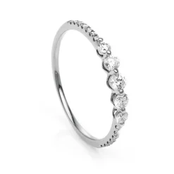 Mémoire-Ring 585/14K Weissgold Diamant 0.32ct.