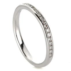 Mémoire-Ring 585/14K Weissgold Diamant 0.16ct.