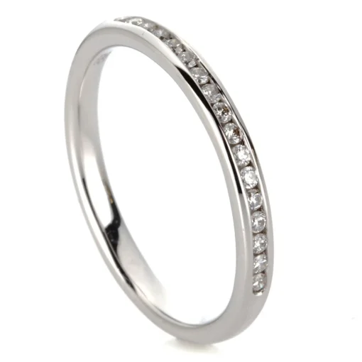 Mémoire-Ring 585/14K Weissgold Diamant 0.16ct.