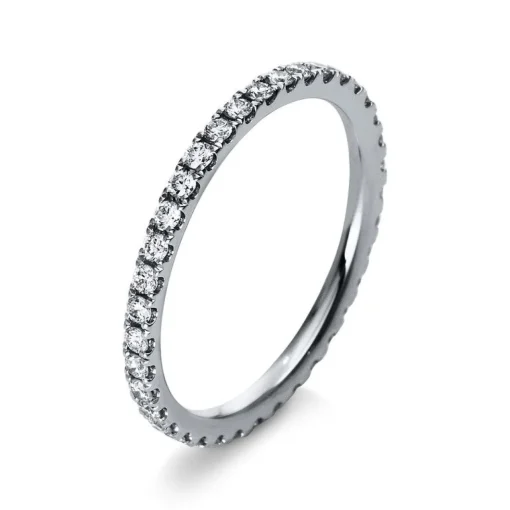 Mémoire-Ring 750/18K Weissgold Diamant 0.48ct.