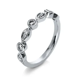 Mémoire-Ring 750/18K Weissgold Diamant 0.28ct.