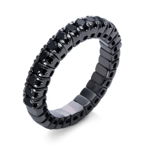 Mémoire-Ring 750/18K Weissgold Diamant 0.87ct.