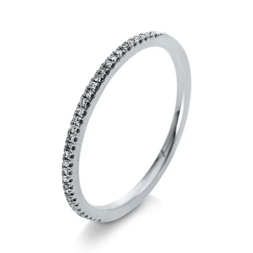 Mémoire-Ring 750/18K Weissgold Diamant 0.07ct.