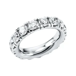 Mémoire-Ring 750/18K Weissgold Diamant 4.82ct.