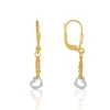 Ohrhänger Bicolor Gelb-/Weissgold 750, 27x5mm