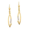 Ohrhänger Gelbgold 750 Diamant 0.047ct. 37x6mm