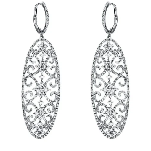 Ohrhänger 750/18K Weissgold Diamant 2.9ct.