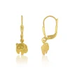 Ohrhänger Pandabär Gelbgold 750, 27x7mm